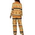 thumbnail image 2 of Renewold Fall Pumpkins Sunflowers Pajama 2 PCS Skin Friendly Button Sleepwear Long Pants Set Women Thanksgiving Relaxed Scoop Neck Shirt Breathable Home Life Loungewear Size 2XL, 2 of 6