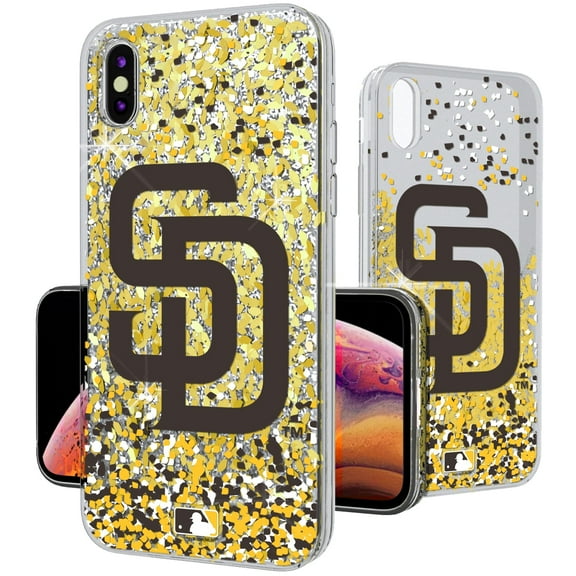 San Diego Padres Glitter Confetti iPhone Case