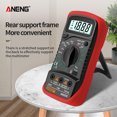 thumbnail image 3 of ANENG AN8205C Multimeter Digital Display Backlight AC/DC Detector Multifunctional Voltmeter Portable Temperature Multimetro Tester Electronic Detector Red, 3 of 9