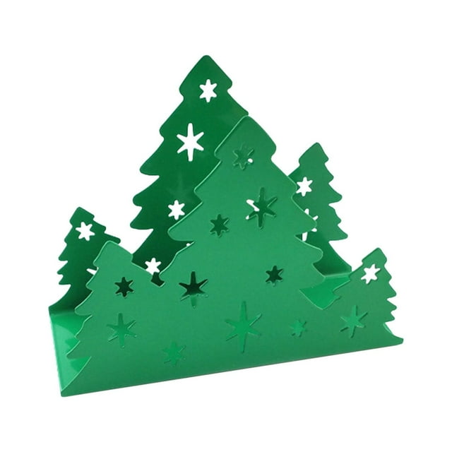 Serviette en Acier Inoxydable Arbre de Noël Serviette Décoration de Restaurant Occidental Serviette en Papier