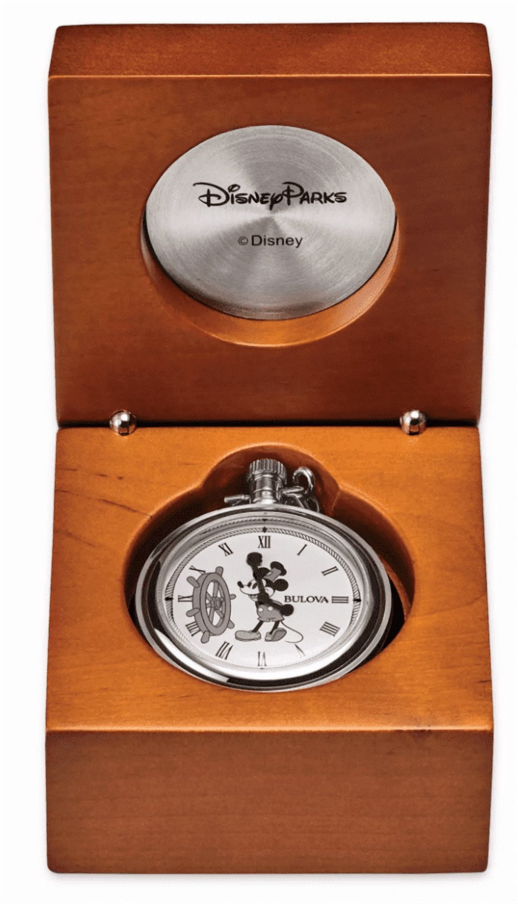 Disney Parks Pocket Watch By Bulova Mickey Mouse New with  display picture 3
