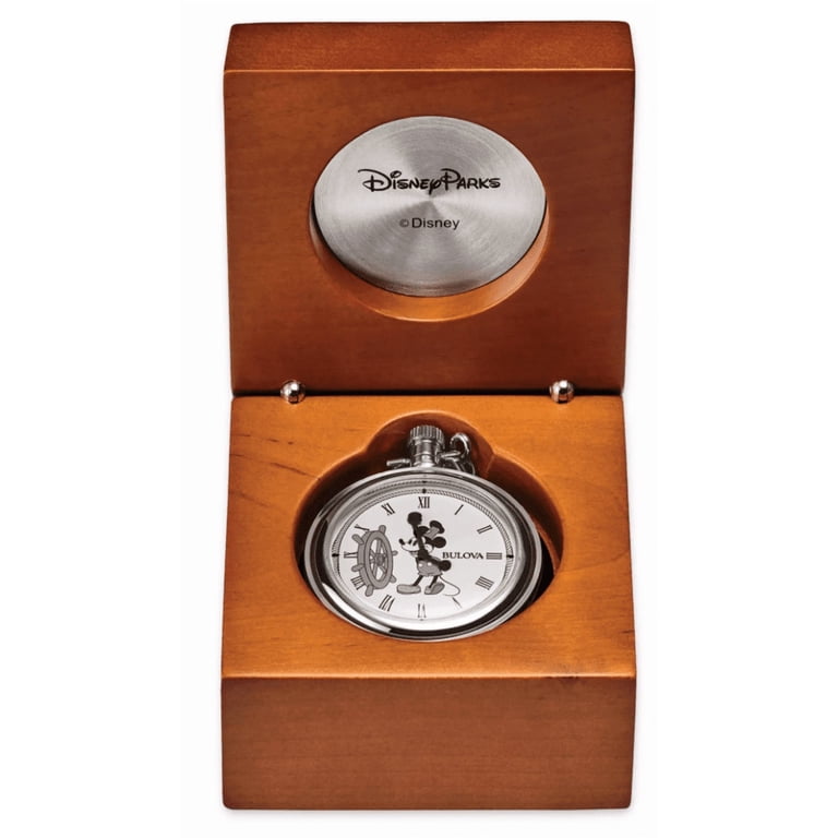 Disney Parks Pocket Watch By Bulova Mickey Mouse New with Box