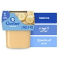thumbnail image 3 of (4 pack) Gerber Stage 2 Baby Food, Banana Puree Tubs, Baby Puree, 2PK 8 oz, 3 of 17