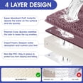 thumbnail image 4 of HAKUNA Striped Mauve Bathroom Rug Set 3 Pieces Ultra Soft, Non Slip Chenille Toilet Mat, Absorbent Plush Shaggy Bath Mats for Bathroom, Bedroom, Kitchen, 4 of 7