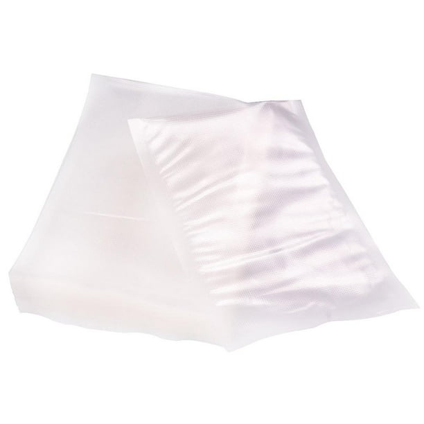 Vacuum Storage Bags for Food Made of Plastic White Resilient and Hard to Puncture 9x13cm