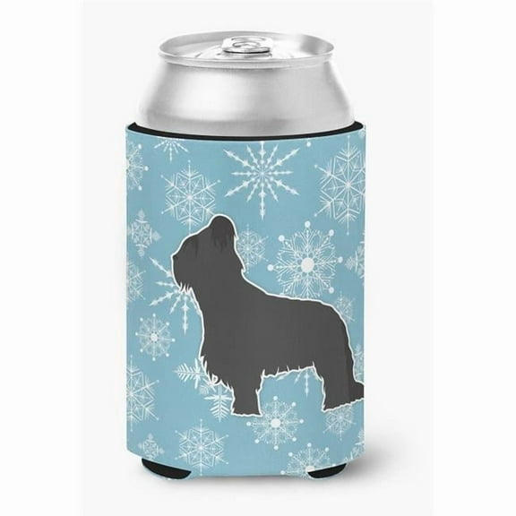 Caroline's Treasures BB3526CC Winter Snowflake Briard Can or Bottle Hugger, Can Hugger, multicolor