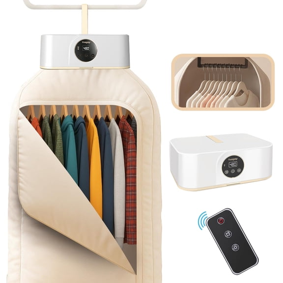 Yvagay Portable Clothes Dryer with Dry Bag, Remote Control,Small Load,Compact Foldable Mini Dryer ,2 Modes, 8H Timer, for Travel, RV, Home, Apartment