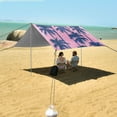 thumbnail image 7 of Wobogo Palm Trees Beach Tent Camping Sun Shelter 110 x 125in UPF50+ Outdoor Shade for Trips Fishing Picnics, 7 of 7