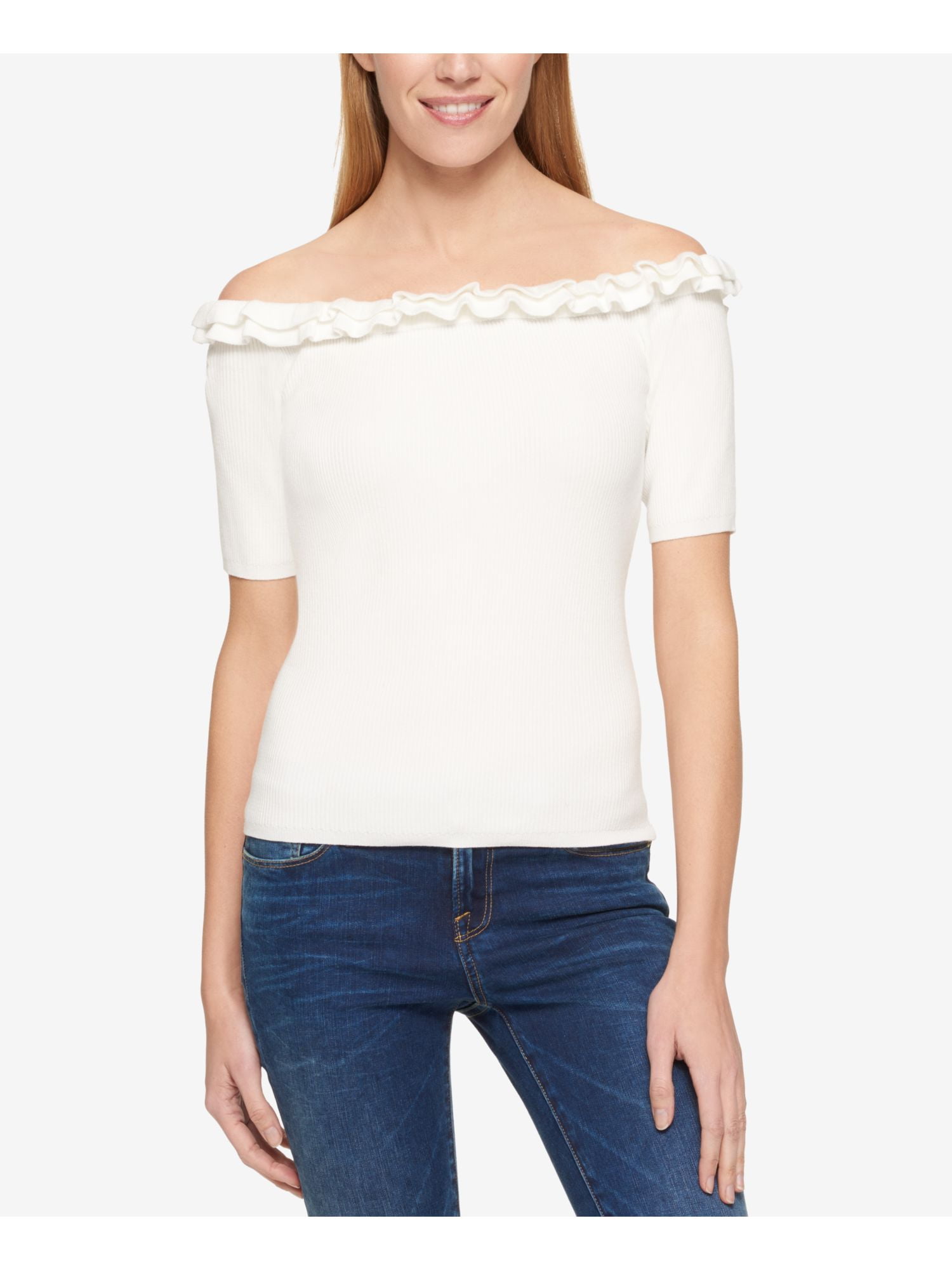 tommy hilfiger off the shoulder top
