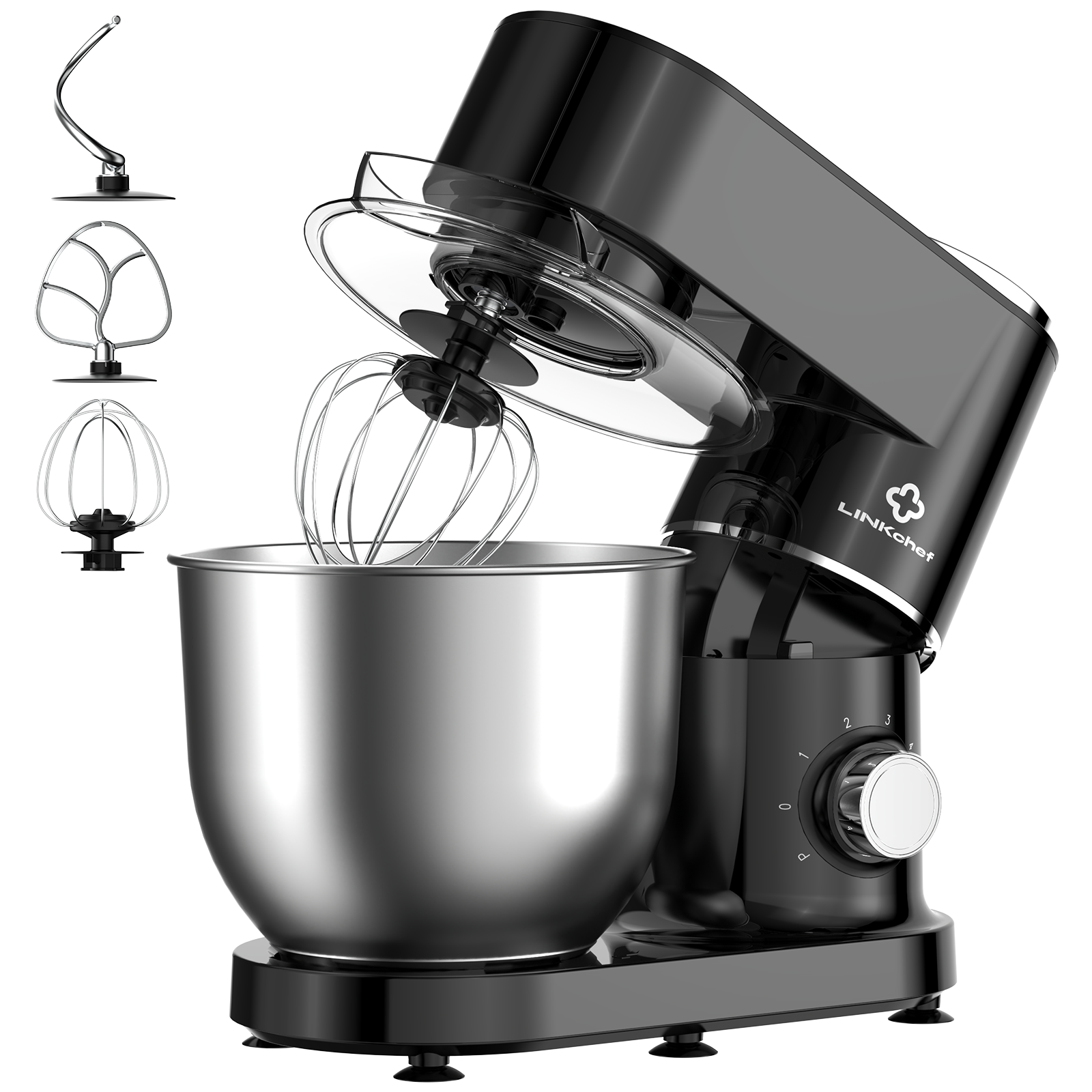LINKChef 7.5-Quart Stand Mixer, 800W 6-Speed, Black photo 1