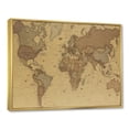 thumbnail image 3 of Designart 'Ancient World Map III' Vintage Framed Canvas Wall Art Print, 3 of 5