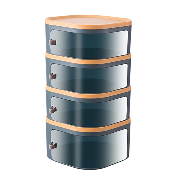Recipiente para platos Cubierta de plástico para alimentos Caja de almacenamiento de alimentos frescos multicapa Recipiente para sobras, 3 capas cortas y 1 capa alta Advancent HA002746-05