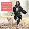 thumbnail image 4 of Wearable Oversized Blanket,Black White Cat Rose Moon Star Pattern Wearable Blanket Hoodie for Adults,Cozy Hooded Blankets with Super Pockets,Super Warm Fuzzy Pullover for Women & Men, 4 of 6