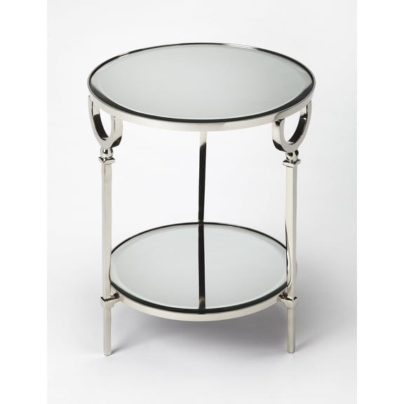 Butler Specialty Jolene Metal And Mirror End Table