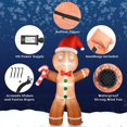 thumbnail image 4 of 6Ft Christmas Inflatable Gingerbread Man with Candy Canes,Outdoor Welcome Christmas Decorations Built-in LED Lights,Blow up Yard Decoration Inflatables for Indoor Garden Party Christmas Decor, 4 of 6