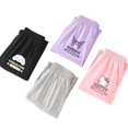 thumbnail image 2 of Sanrio Hellokittys Cinnamoroll Kuromi Anime Kawaii niños pantalones de algodón puro niñas pantalones casuales lindos finos bebés pantalones para correr en pista, 2 of 5
