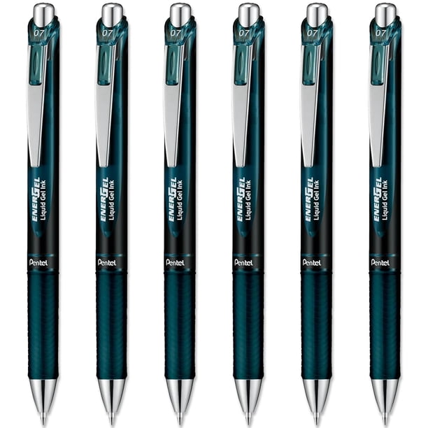Pentel EnerGel XM BL77 Bolígrafo de Gel Retráctil 0.7 mm Paquete de 6