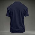 thumbnail image 5 of Hearthz Big and Tall Polo Shirts for Men 3 Button Placket Lapel Collar Men Short Sleeve Shirt Business Casual Mens Golf Polo Shirts Work Out Shirts Navy S, 5 of 7