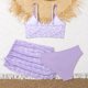 thumbnail image 5 of Odeerbi Conjunto de Traje de Baño de 3 Piezas Para Niñas de 6-14 Años Conjunto de Bikini de Impresión Floral de Verano Con Cubiertas de Sarong Traje de Baño Lindo, 5 of 6