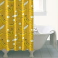 thumbnail image 5 of Yellow Banana Shower Curtain Sweet Fruit Pattern Tropical Aesthetic Kawaii Cute Cartoon Funny Painting Print Design for Banana Lover Bathroom Decor Waterproof Fabric, 5 of 5