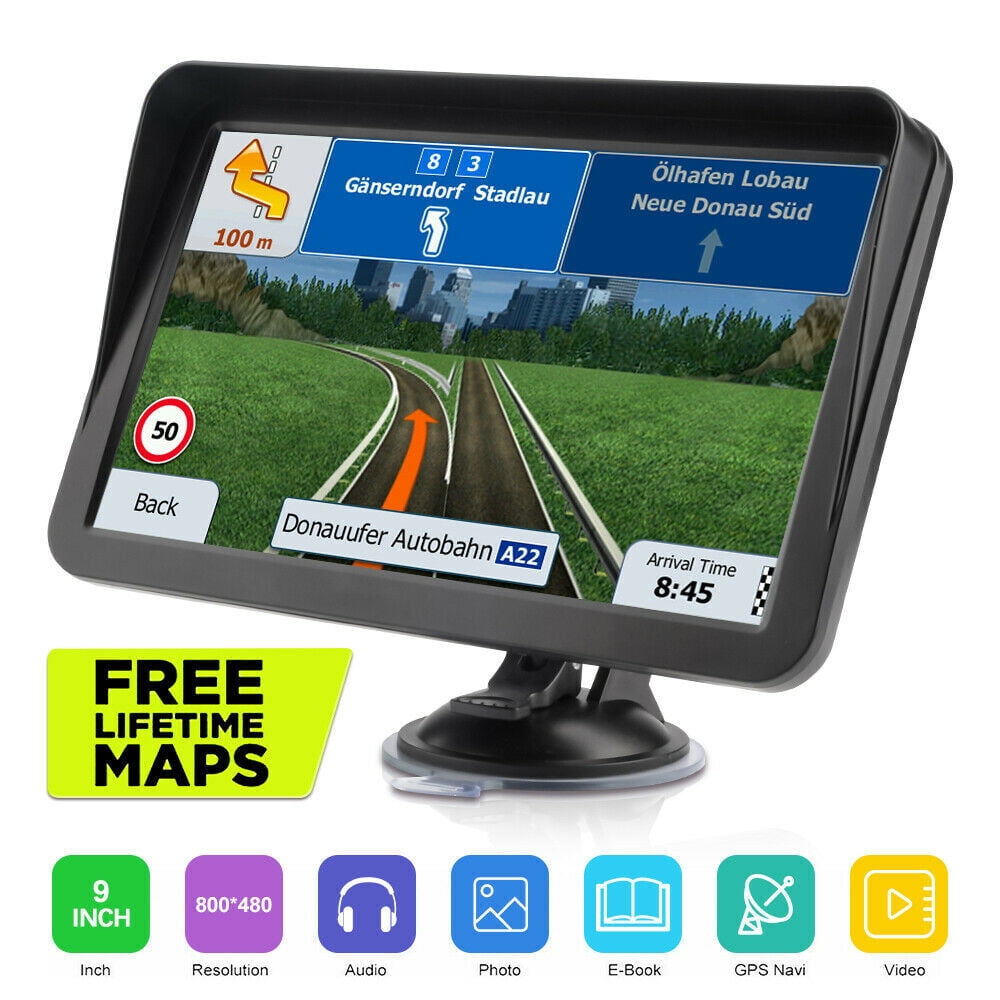 GHYREX 9" Car & Truck GPS Navigation Navigator Sat Navi 8GB 256MB Canada Mexico US