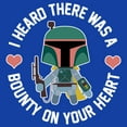 thumbnail image 2 of Men's Star Wars Valentine's Day Boba Fett Bounty on Heart Graphic Tee Royal Blue Large, 2 of 4