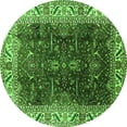 thumbnail image 1 of Ahgly Company Indoor Round Oriental Green Industrial Area Rugs, 6' Round, 1 of 4