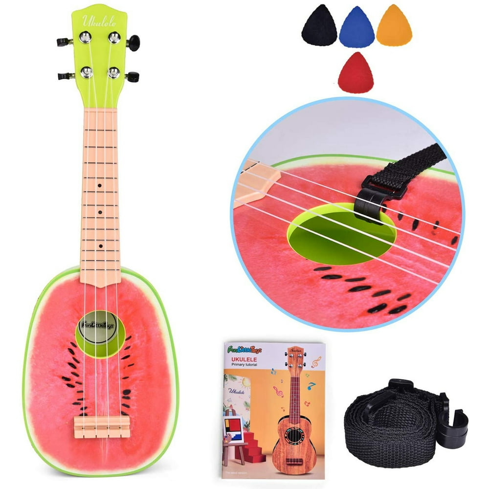 21 Inch Kid's Wooden Toy Ukulele,Toy Guitar Musical Instruments