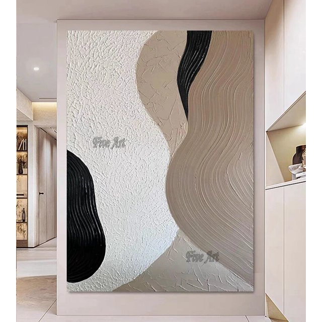 Cuadros de playa abstractos hechos a mano, pinturas al óleo sobre lienzo, cuadro de pared moderno para sala de estar, decoración del hogar sin marco