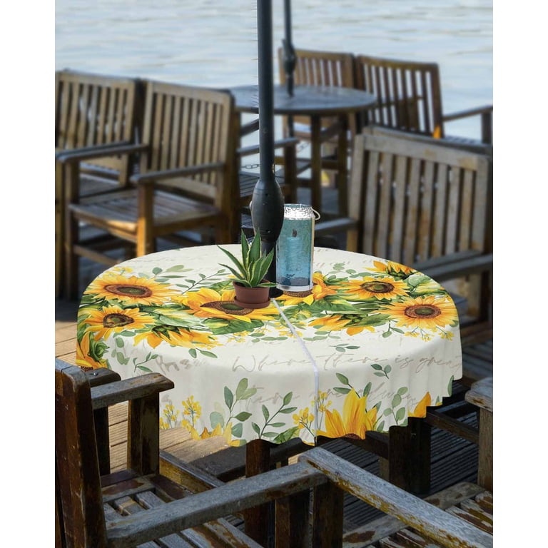 custom patio table umbrellas 10Ft Patio Umbrella, Outdoor Table Umbrella With Push Button Tilt And Crank, Uv Protection Waterproof Market Sun Umbrella With 8 Sturdy Ribs For