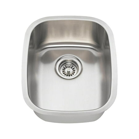 Bowl 18 Gauge Stainless Steel - MR Direct 1815 16 Gauge Undermount Stainless Steel 18 in. Single Bowl Bar Sink