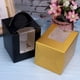 thumbnail image 4 of Yuarrent Cajas para magdalenas con asa y recipientes de pastelería portátiles con inserto de ventana, papel fácil de montar Almacenamiento y organización del hogar Rosa, 4 of 6