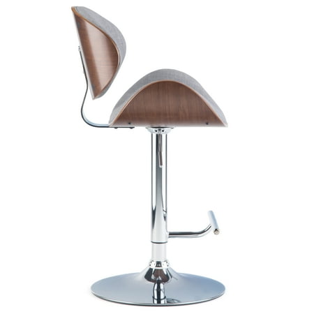 Simpli Home - Marana Bentwood Adjustable Height Gas Lift Bar Stool - Grey