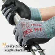 DEXFIT FN330 Grey Multipurpose Nitrile Coated Work Gloves (Firm Grip, Durable, X-Large) - 1 Pair