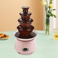 thumbnail image 3 of Chocolate Fountain Machine, 4-Tier Electric Chocolate Fondue Fountain,120V 180W Stainless Steel Melting Machine,Cheese Fountain,2.2Lbs Capacity, Food-Grade PP, Pink for Wedding,Party, Birthday, 3 of 20