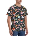 thumbnail image 2 of Vsdgher Autumn Fox Owl Print Men's Dry Fit Mesh Athletic Shirts Moisture Wicking Tennis T-Shirt Tops, 2 of 9