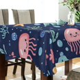 thumbnail image 5 of Yayeee Tablecloths 60" x 120" Rectangle Wrinkle Resistant Party Table Cover, Yellow Jellyfish, 5 of 8