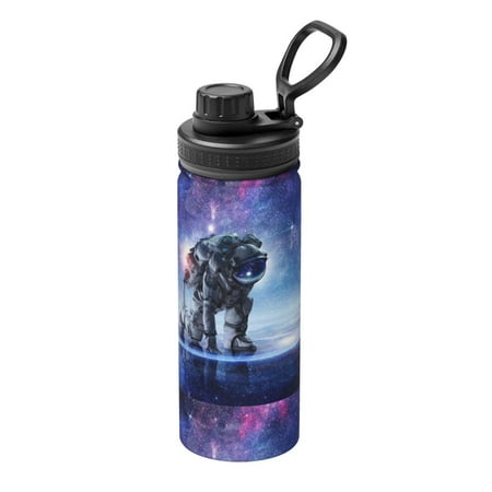 

Hirioo Astronauts Start Running for 18oz Sports Insulated Kettle for Gym Hiking Camping Running Mountain Bike Outdoor Sports