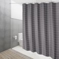 thumbnail image 1 of Cortina De Ducha De Secado Rápido, Cortina De Ducha De Tela De Poliéster Impermeable Lavable A Máquina, Cortinas De Baño Semitransparentes con 12 Ganchos, Cuadros Grises 180*200, 1 of 5
