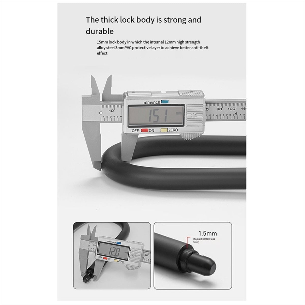Simple Portable Bicycle U-Shaped Lock Anti-Theft Lock Anti-Hydraulic Shear Mountain Bike Riding Equipment