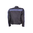thumbnail image 5 of Dealer Leather  Mens Black Lightweight Textile Jacket with Blue Striped Design - Medium, 5 of 5
