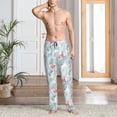 thumbnail image 5 of Mens Pajama Pants - Soft Sleep & Lounge Pants for Men, Tropical flamingo pink Cuteness Casual PJ Bottoms Pants with Pockets, 5 of 5