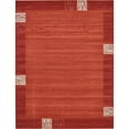 thumbnail image 1 of Unique Loom Del Mar Contemporary Area Rug 10' x 13' Rectangle Rust Red/Ivory, 1 of 10