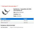thumbnail image 2 of Rod Bearing - Compatible with 2006 - 2010 Hummer H3 2007 2008 2009, 2 of 2