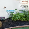 thumbnail image 4 of Alpine Corporation Alpine Corporation 18" x 24" Mosaic Glass Birdbath Bowl on Stand, Blue Dragonfly, 4 of 13