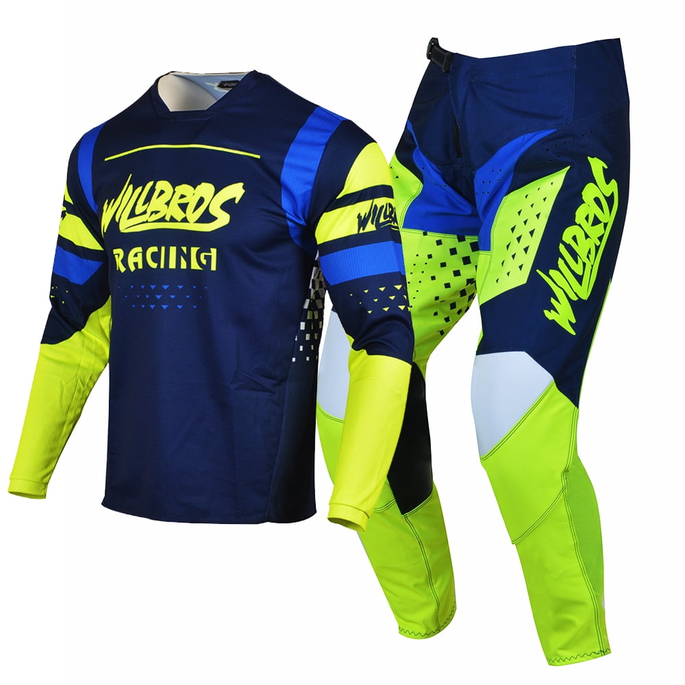 Willbros Motocross Jersey Pant Combo Dirt Bike Gear Set Racewear MX Cycling  Offroad Riding Suit (Jersey Adult XXL/Pants W38) - Walmart.com