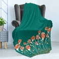 thumbnail image 4 of Turquoise Soft Flannel Fleece Blanket, Ornate Bud and Petals Bizarre Colorful Various Flowers Spring Modern Illustration, Cozy Plush for Indoor and Outdoor Use, 50" x 70", Multicolor, by Ambesonne, 4 of 5