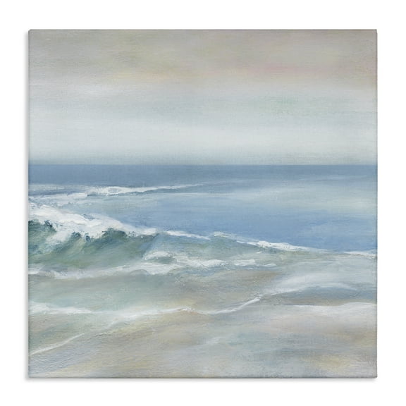 Stupell Industries Cresting Waves Near Shore Nautical & Beach Painting Wrapped Canvas Art Print Wall Art, 17 x 17