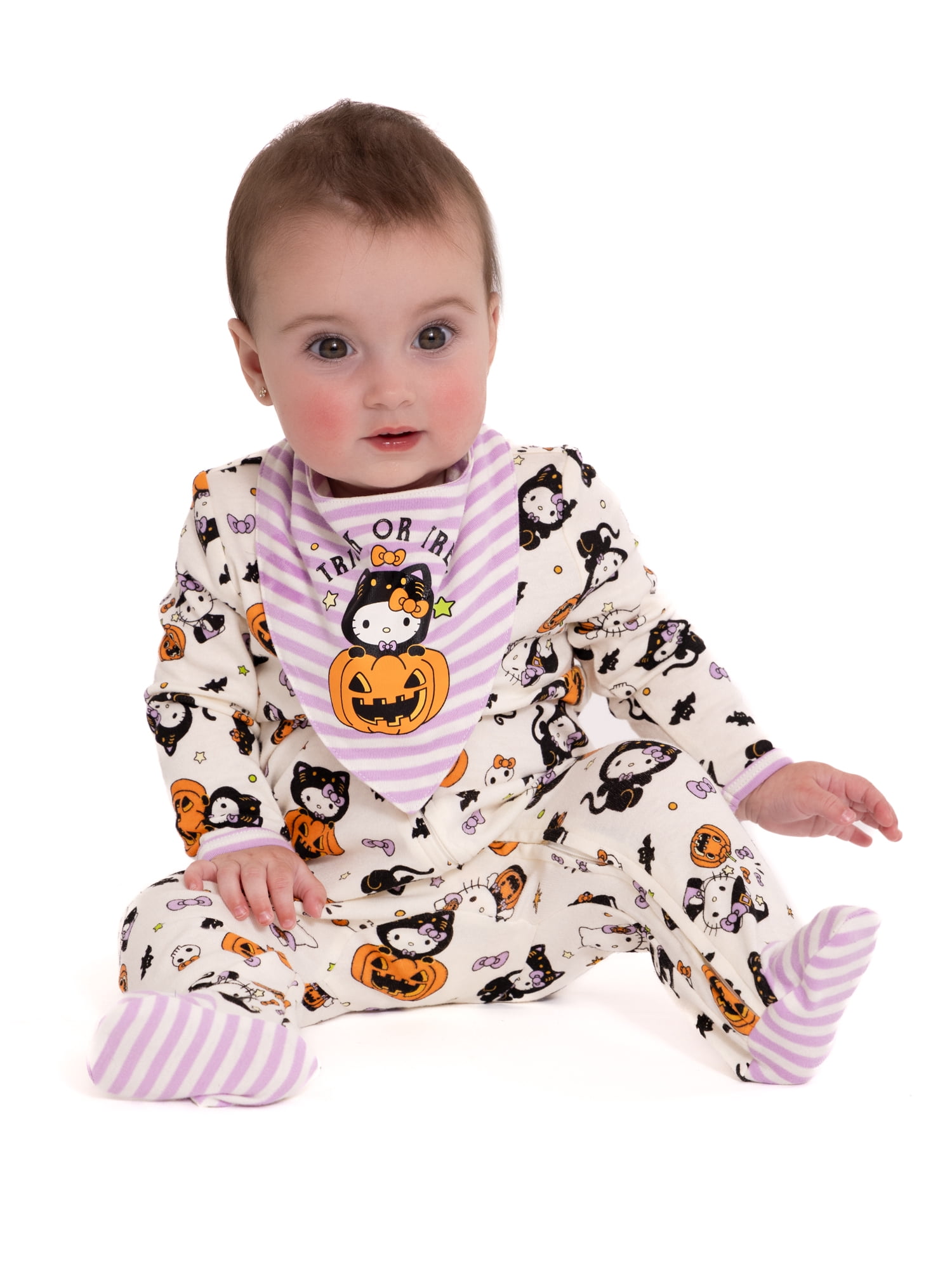 Baby Character Halloween Footed Sleep N Play & Bib Set, 2-Piece, Sizes Newborn-6/9 Months