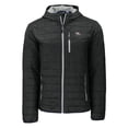 thumbnail image 2 of Men's-Cutter & Buck  Black North Carolina Central Eagles Rainier Eco PrimaLoft Hooded Full-Zip Jacket, 2 of 3